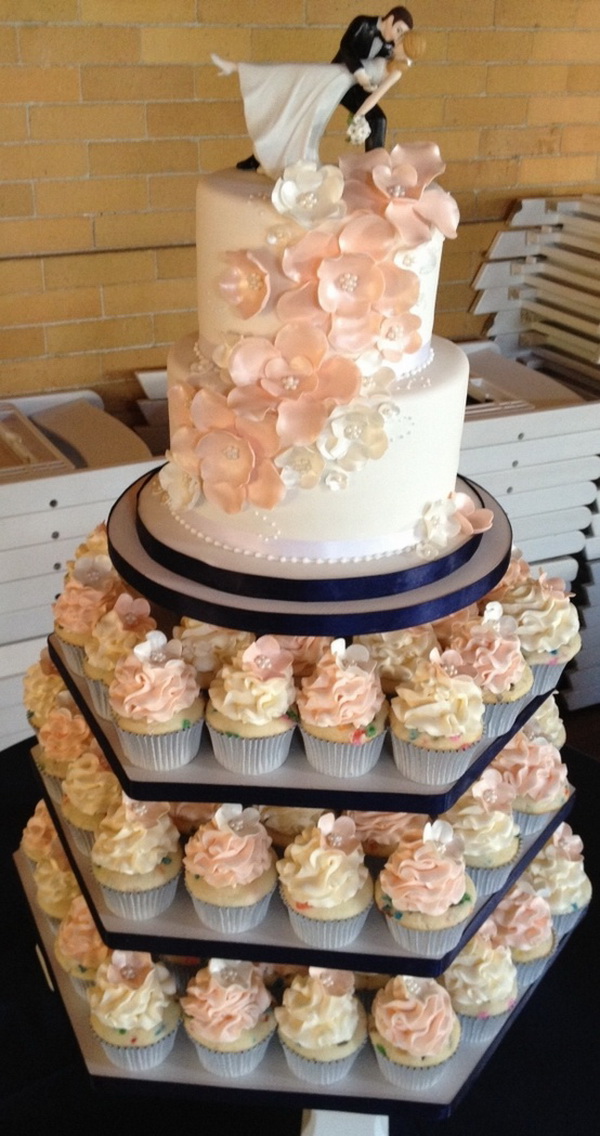 Wedding Cake and Cupcakes