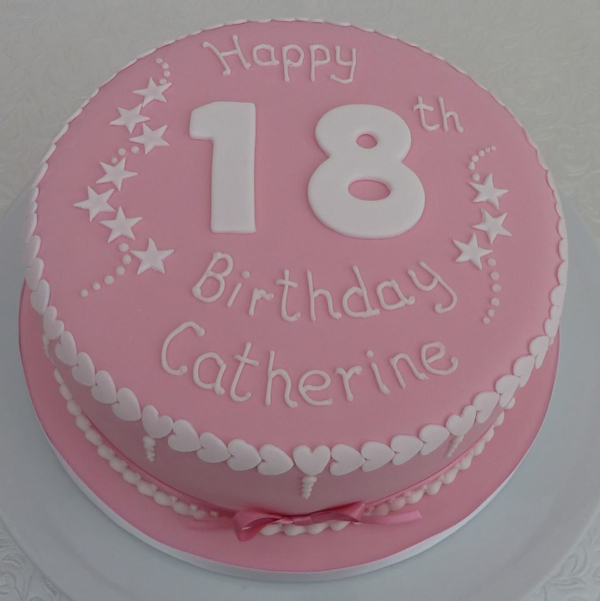 White Girls Pink Birthday Cake