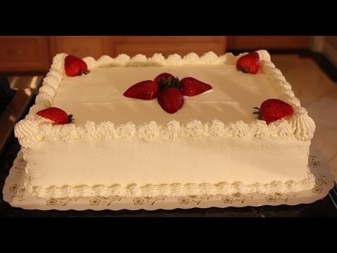 White Sheet Cake Decoration