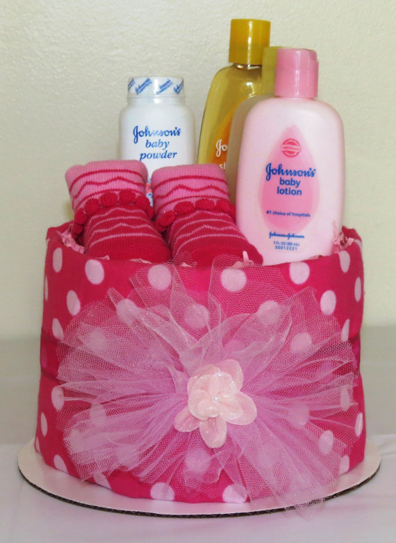 1 Tier Diaper Cake Baby Girl 1 Tier Diaper Cake Baby Girl