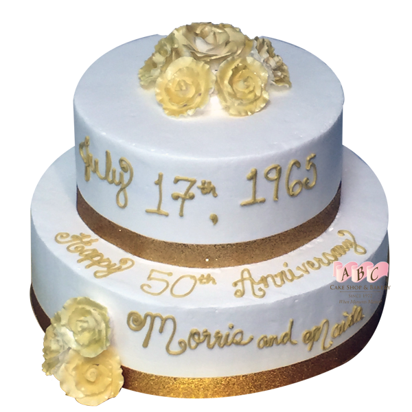 2 Tier 50th Anniversary Cake