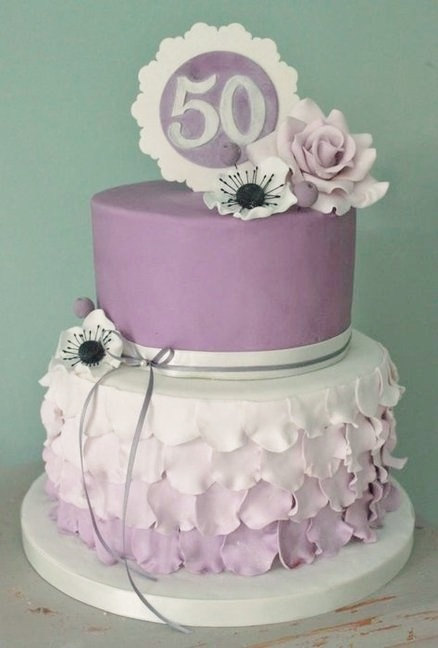 2 Tier 50th Birthday Cake