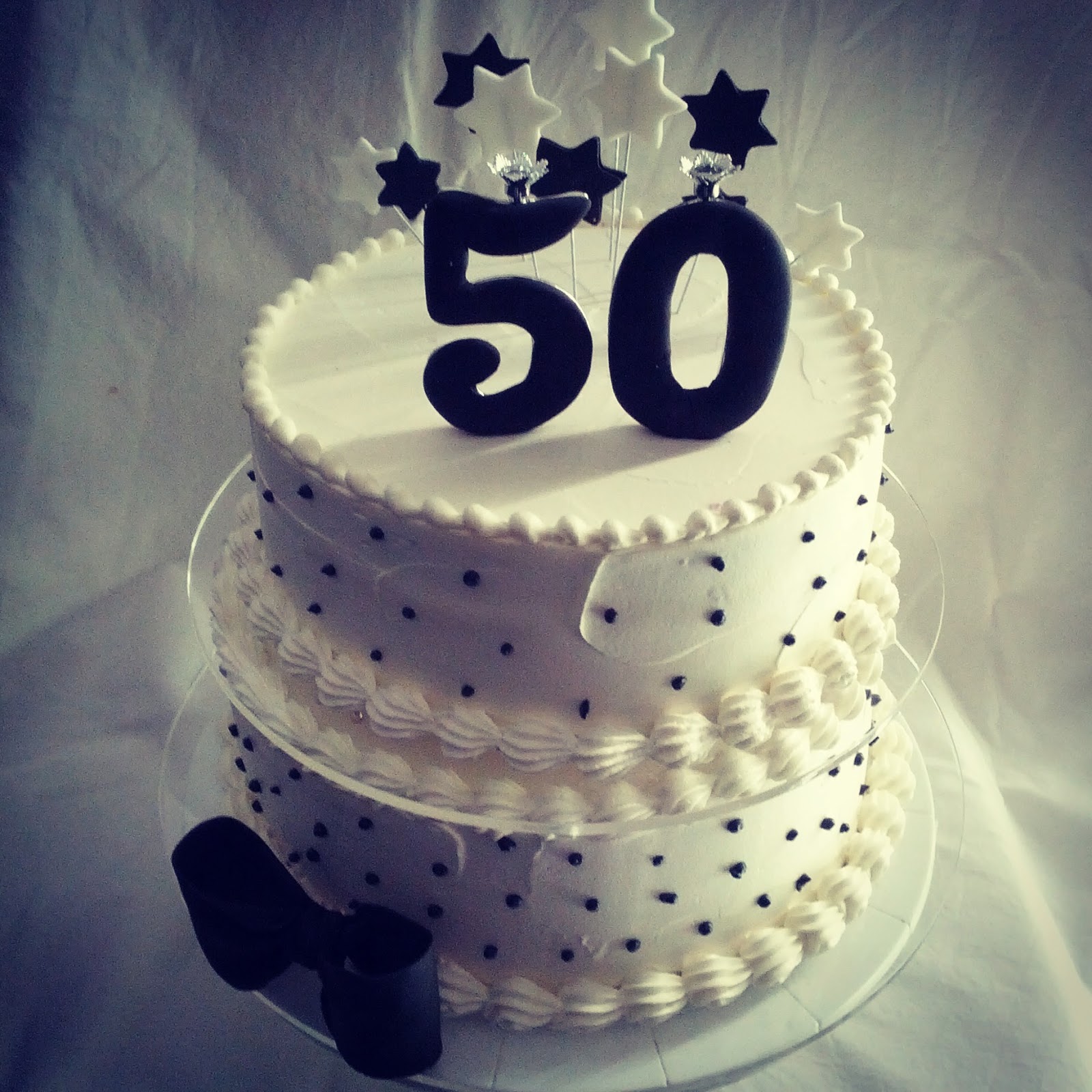 2 Tier 50th Birthday Cake
