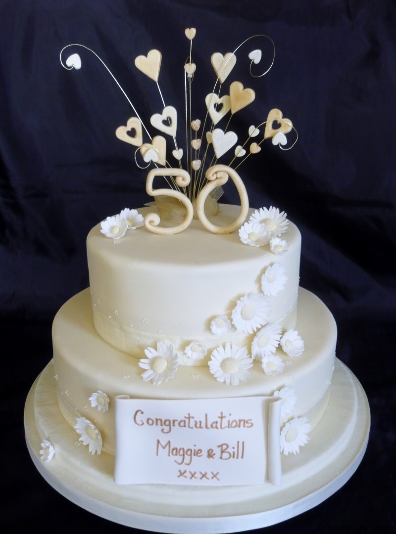 2 Tier 50th Wedding Anniversary Cakes 2 Tier 50th Wedding Anniversary Cakes