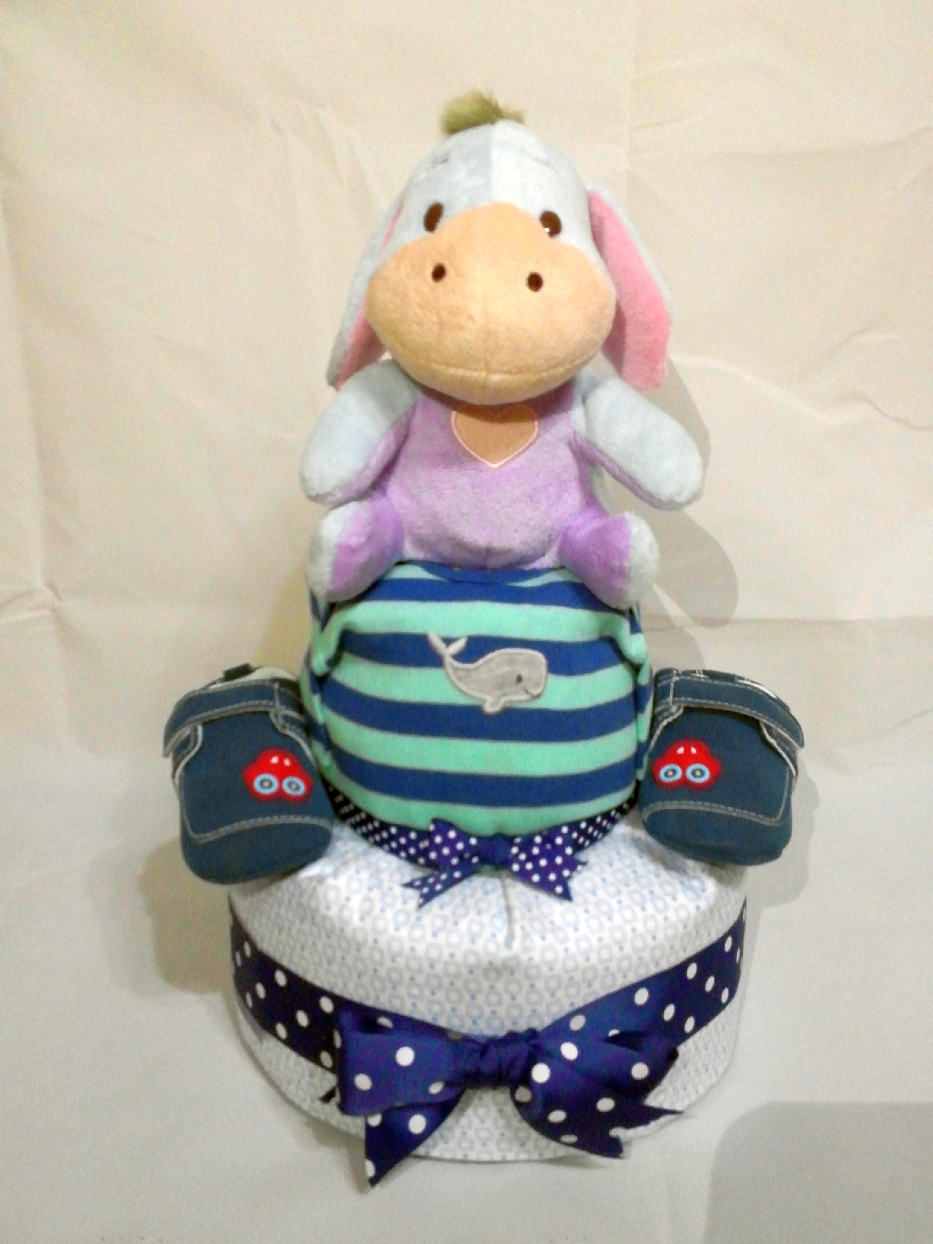 2 Tier Diaper Cake Baby Boy 2 Tier Diaper Cake Baby Boy