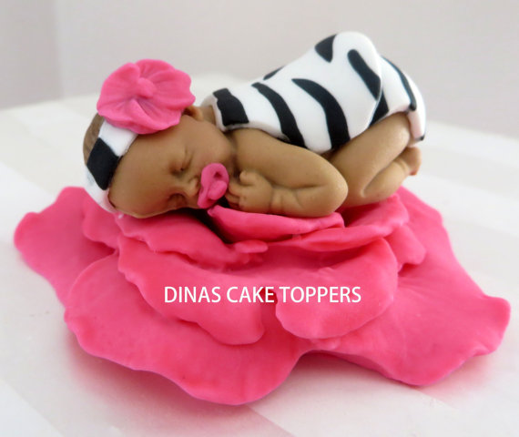 African American Baby Girl Cake Topper African American Baby Girl Cake Topper
