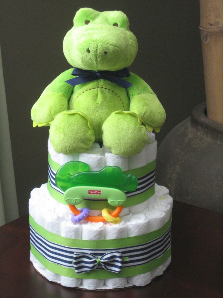 Alligator Baby Shower Diaper Cake Alligator Baby Shower Diaper Cake