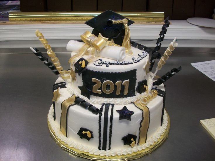 Black and Gold Graduation Cake Ideas