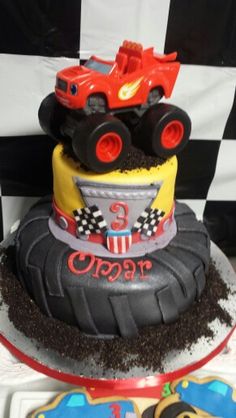 Blaze and Monster Machine Birthday Cake