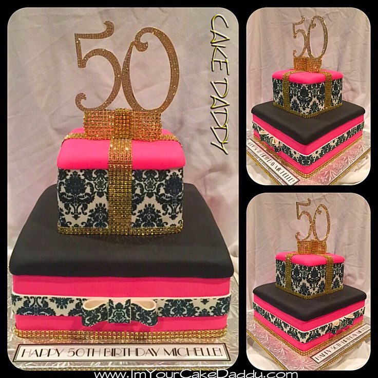 Bling 50th Birthday Cake