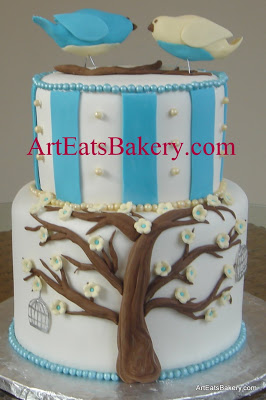 Blue and Yellow Baby Shower Cake