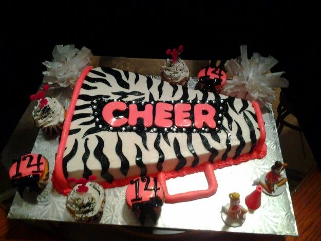 Cheerleading Megaphone Cake Cheerleading Megaphone Cake