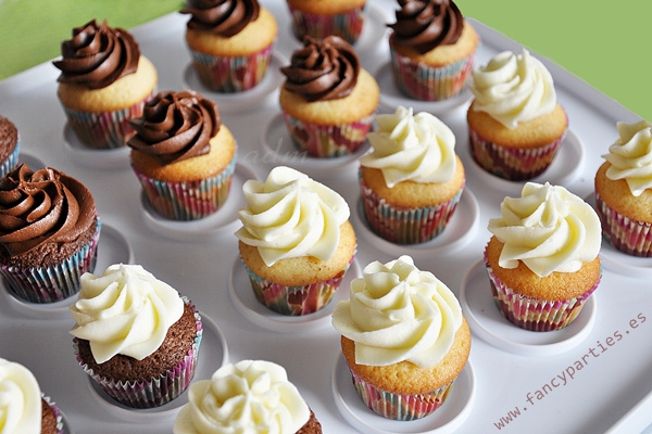 Chocolate and Vanilla Mini-Cupcakes Chocolate and Vanilla Mini-Cupcakes
