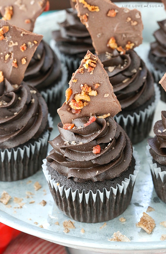 Chocolate Cupcakes with Bacon