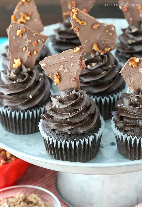 Chocolate Cupcakes with Bacon