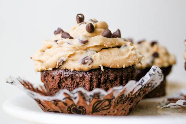 Cookie Dough Brownie Cupcakes with Frosting