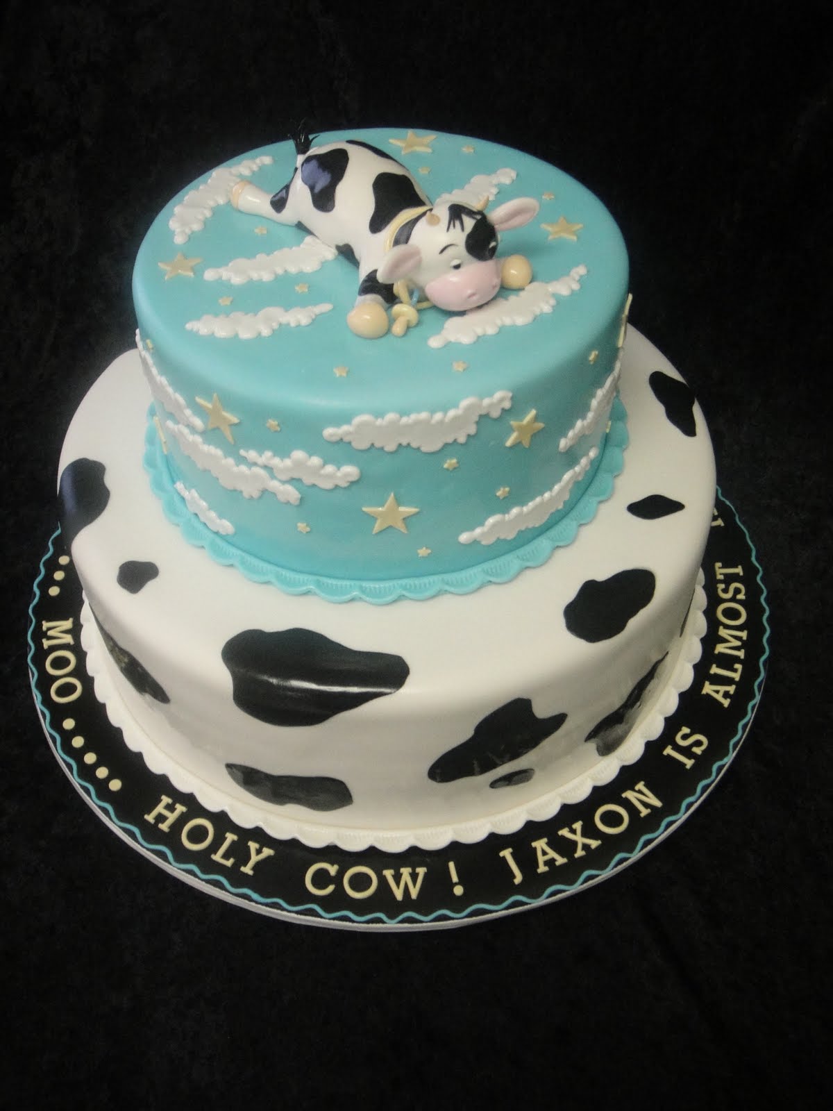 Cow Baby Shower Cake
