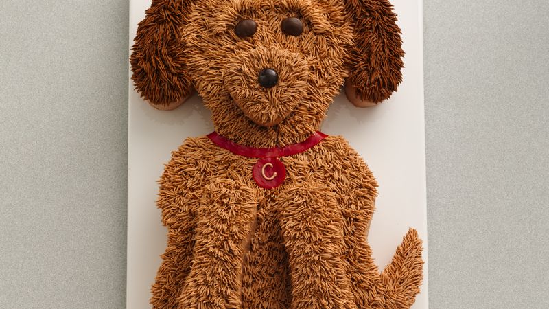 Cute Goldendoodle Dog Cake