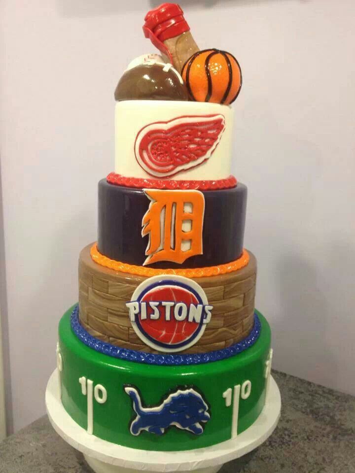 7 Photos of Detroit Theme Cakes