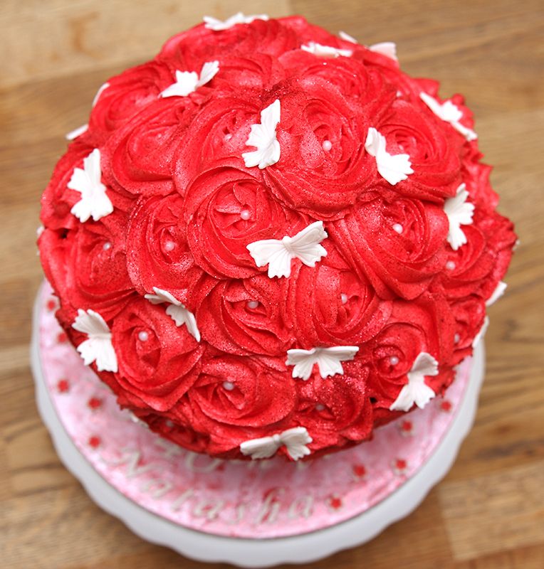 Fondant Cake with Buttercream Roses