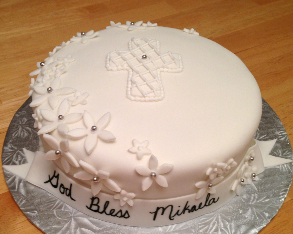 Fondant Confirmation Cake Fondant Confirmation Cake