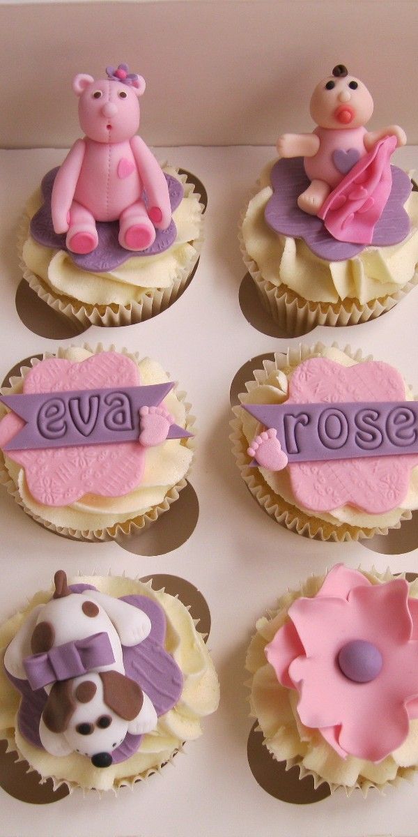 Girl Baby Shower Cake & Cupcakes