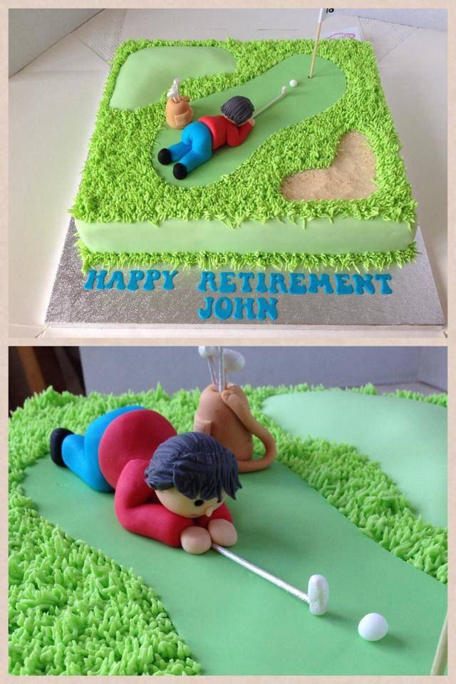 Golf Retirement Cake