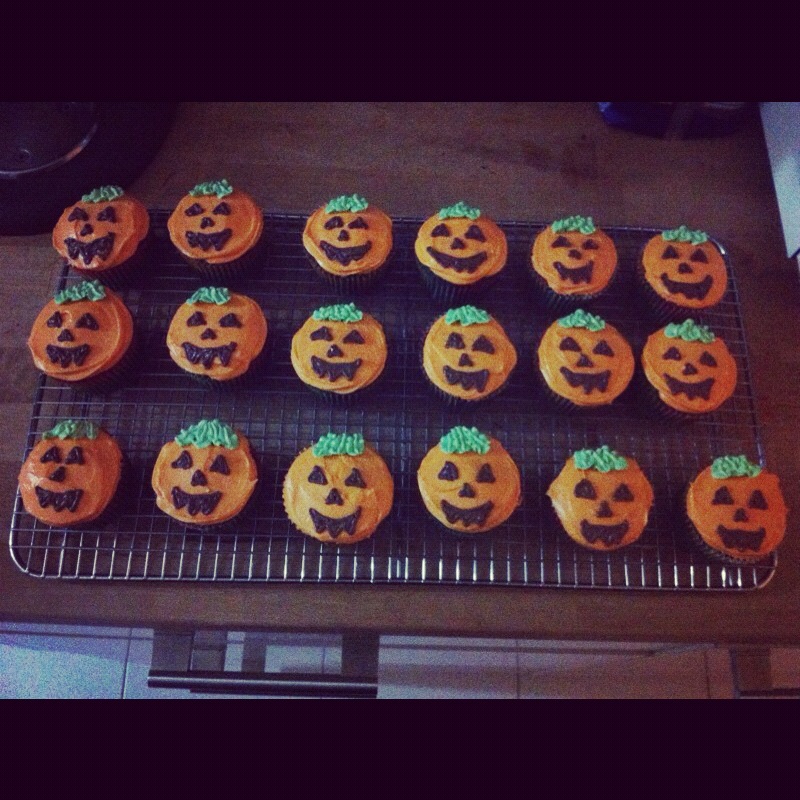 Halloween Pumpkin Cupcakes