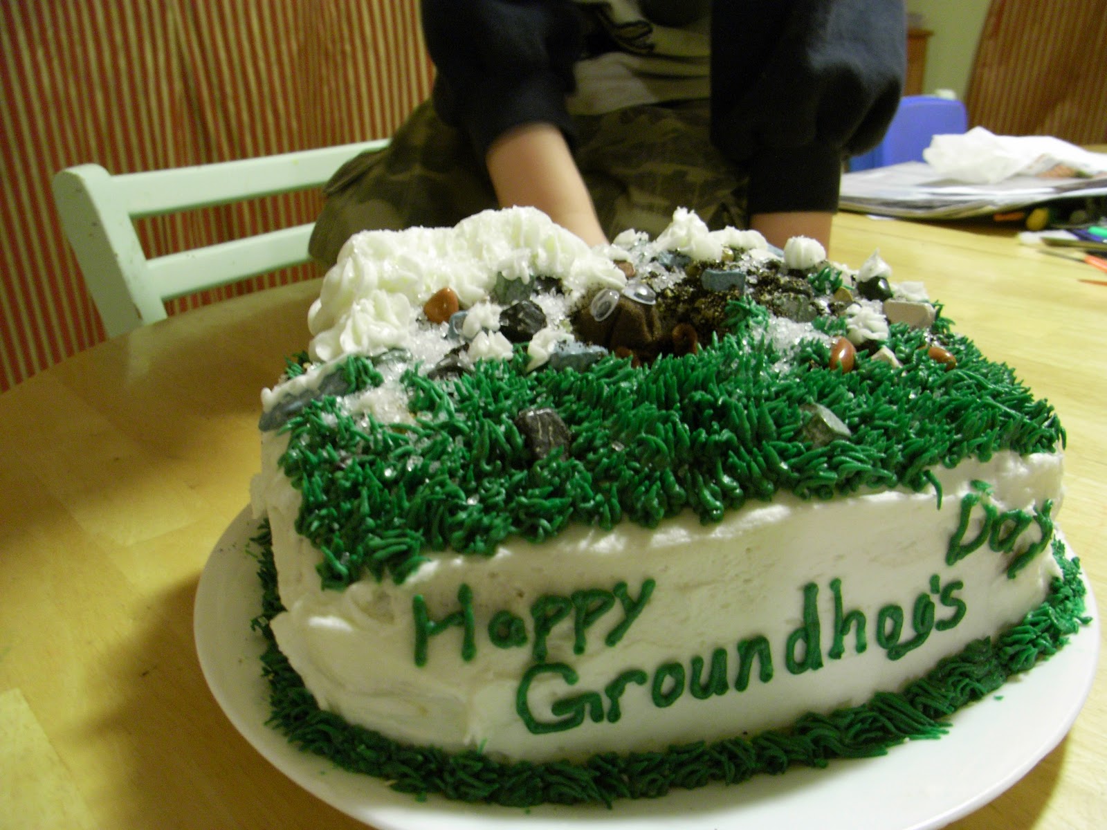 Happy Groundhog Day Birthday Cake