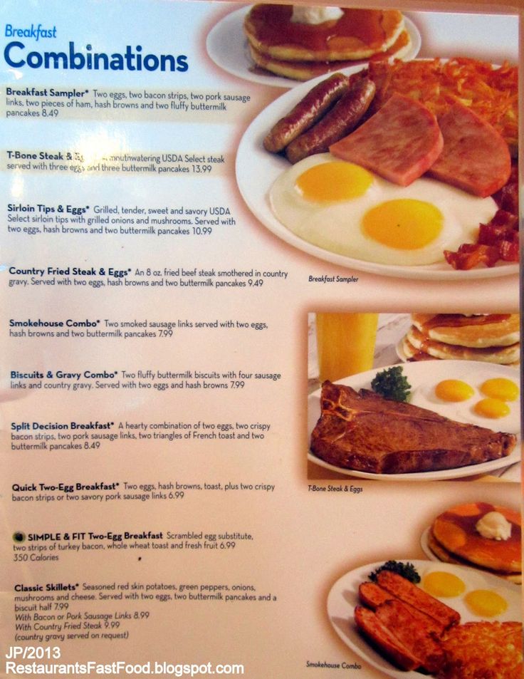 Ihop Restaurant Breakfast Menu