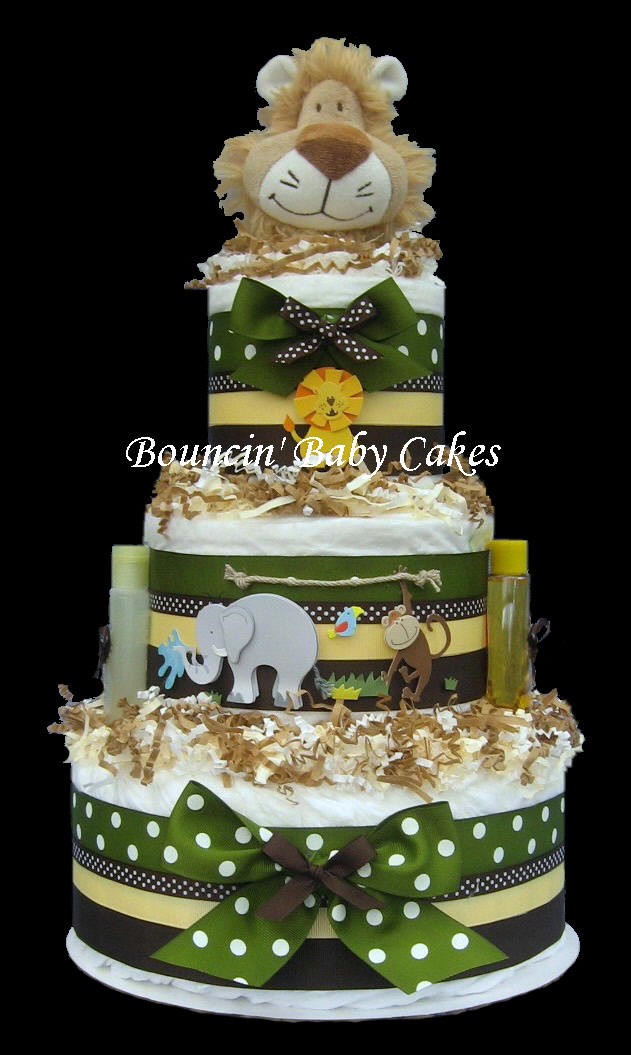 Jungle Safari Baby Shower Diaper Cake Jungle Safari Baby Shower Diaper Cake