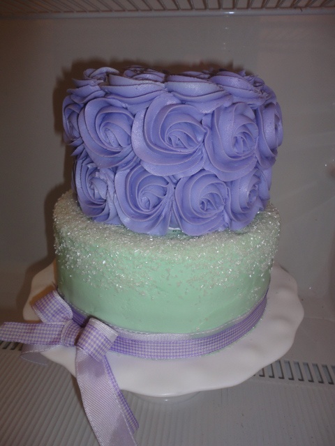 Lavender and Green Baby Shower Cake Lavender and Green Baby Shower Cake
