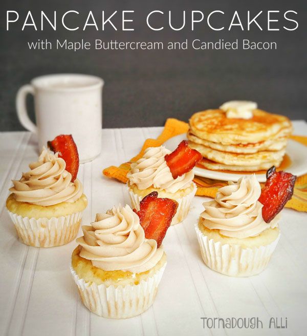 Maple Bacon Pancake Cupcakes with Buttercream Maple Bacon Pancake Cupcakes with Buttercream