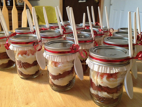 Mason Jar Red Velvet Cupcakes