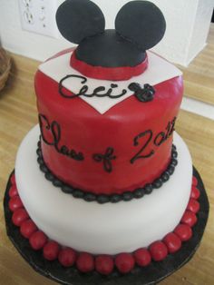 Mickey Mouse Graduation Cake