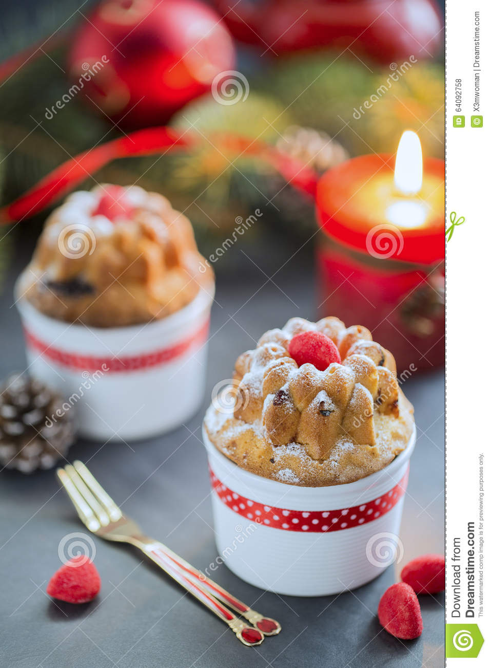 Mini Bundt Cake with Cherries