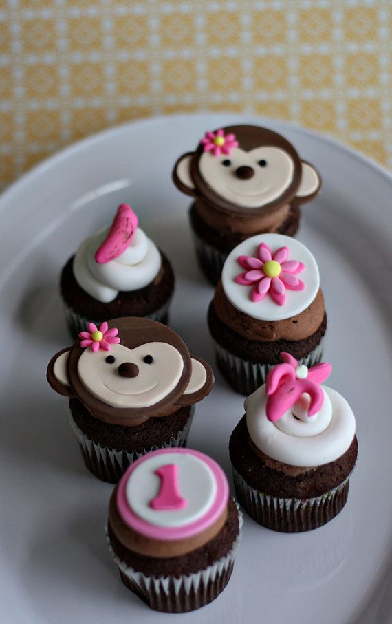 9 Photos of Monkey Face Fondant For Cupcakes