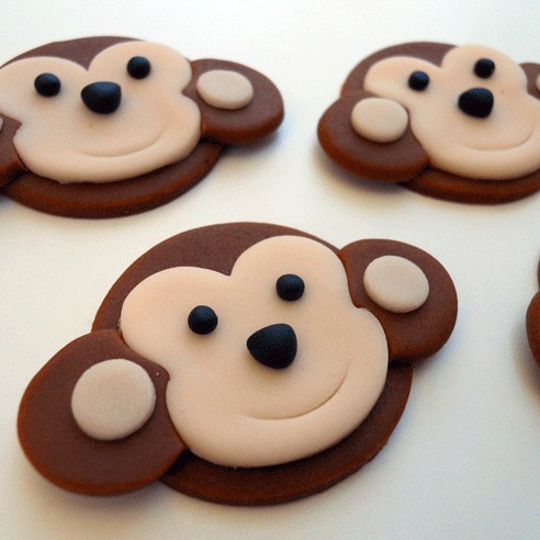 Monkey Fondant Cupcake Topper Monkey Fondant Cupcake Topper