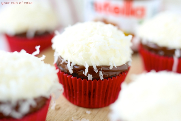 Nutella Coconut Cupcakes