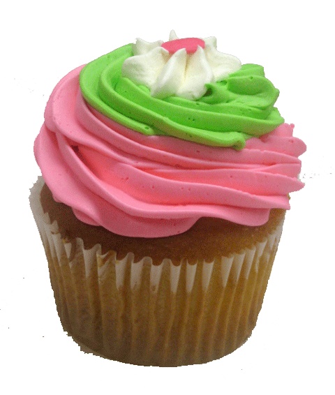 Pink and Green Cupcakes