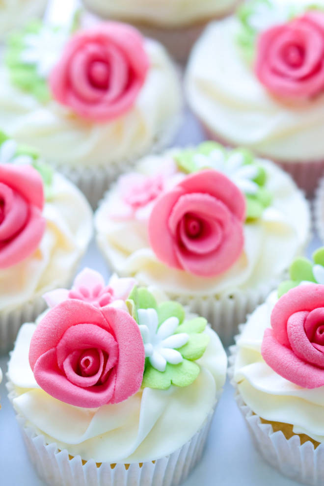 Pink and Green Cupcakes