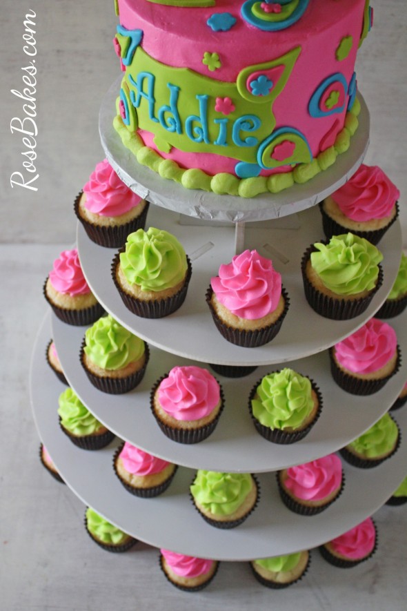 Pink and Green Cupcakes