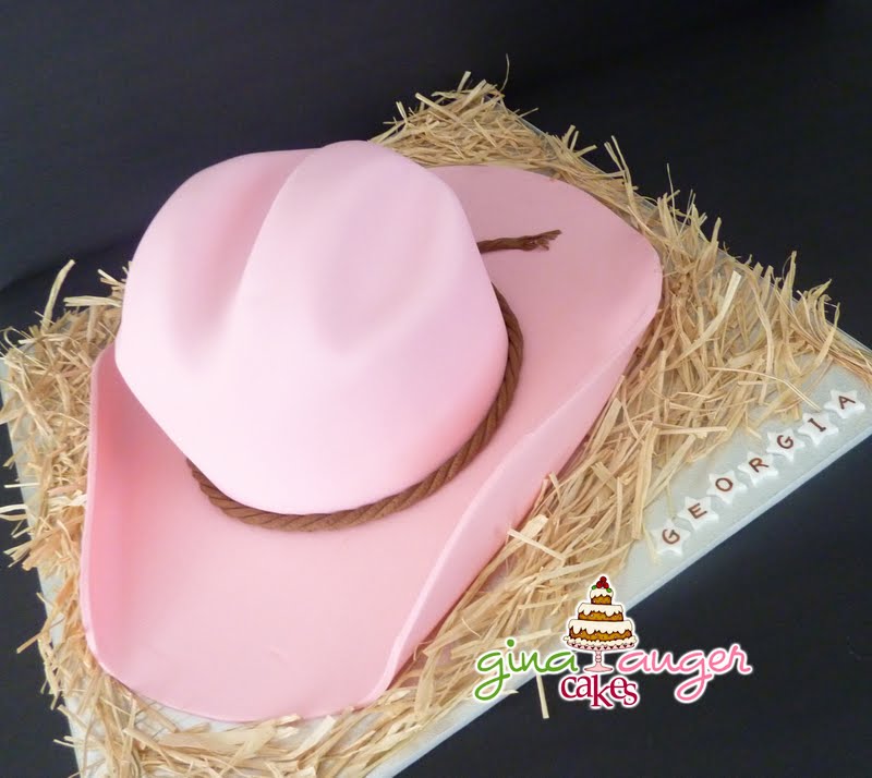 Pink Cowgirl Hat Birthday Cake
