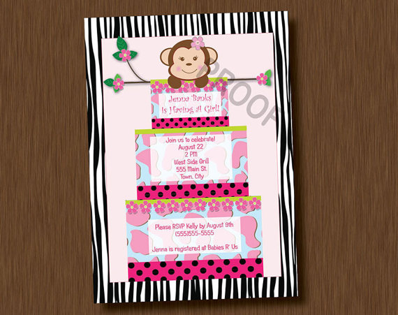 7 Photos of Monkey Baby Shower Cakes With Zebra Strips 7 Photos of Monkey Baby Shower Cakes With Zebra Strips