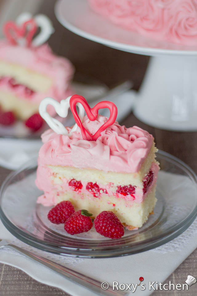 Raspberry Cake with Cream Cheese Frosting