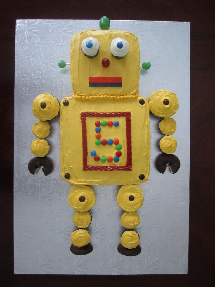 11 Photos of Robot Themes Cakes