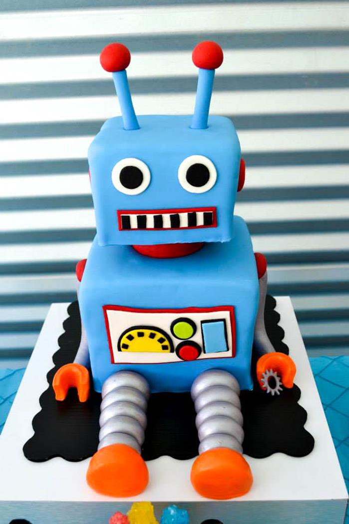 Robot Birthday Cake Ideas