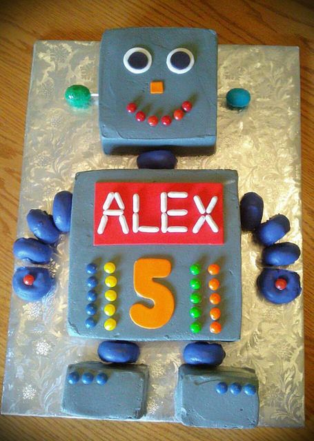 Robot Birthday Cake Ideas