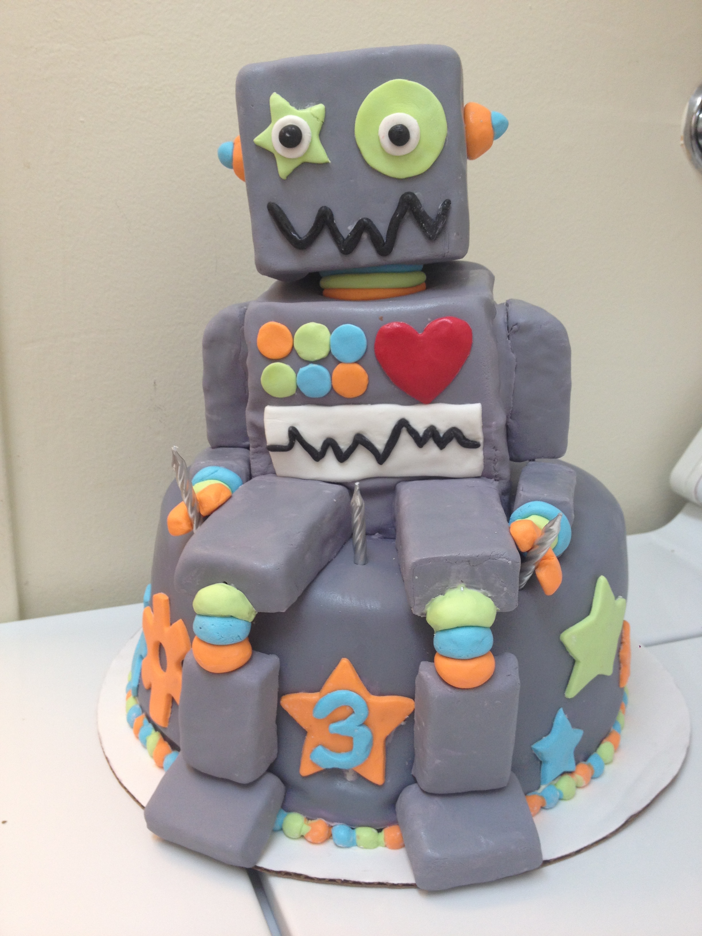 Robot Birthday Cake Robot Birthday Cake