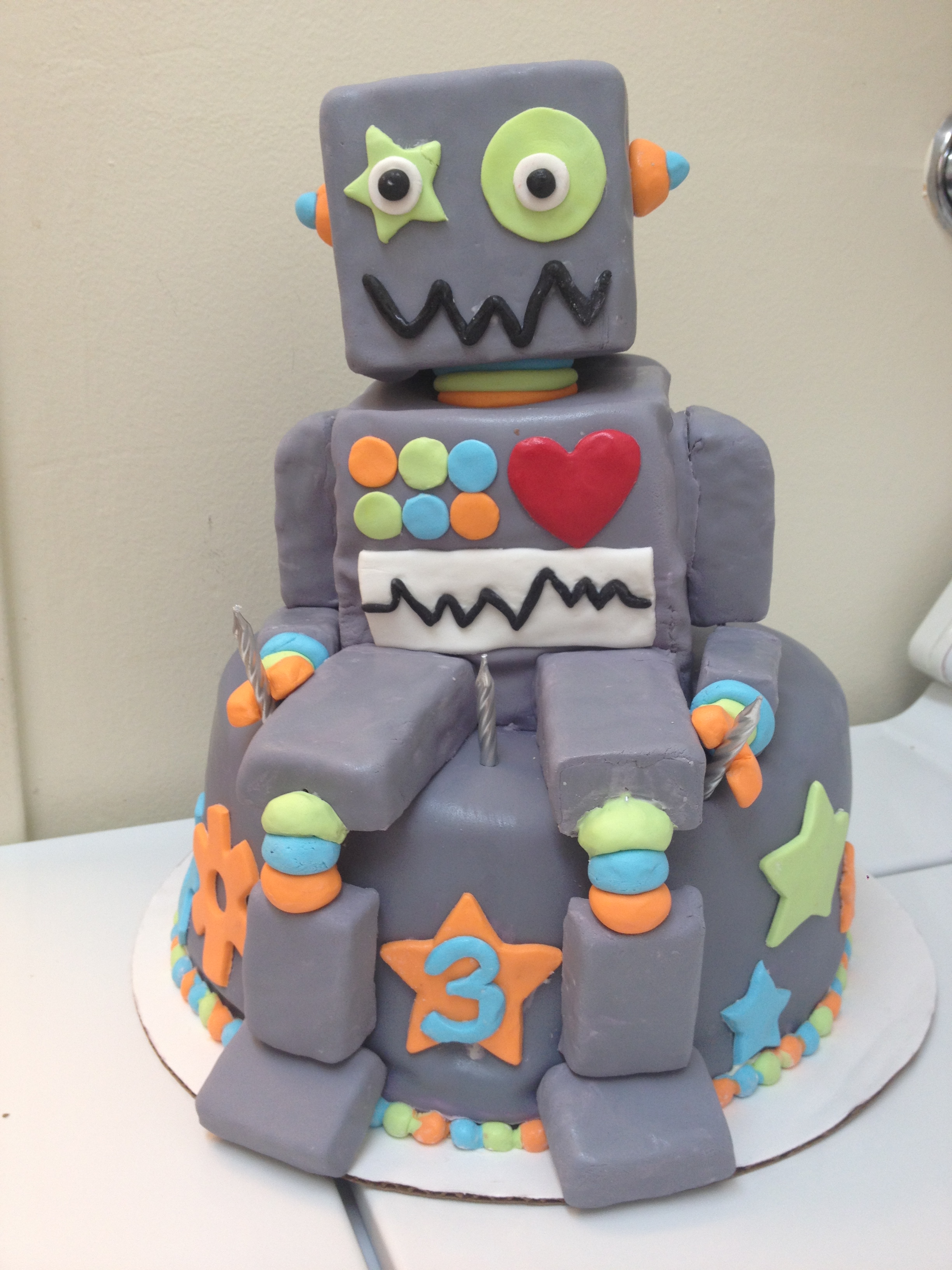 Robot Birthday Cake